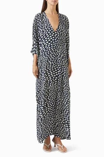 Pois Polka-dot Maxi Kaftan