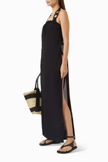Geometric Slit Maxi Dress