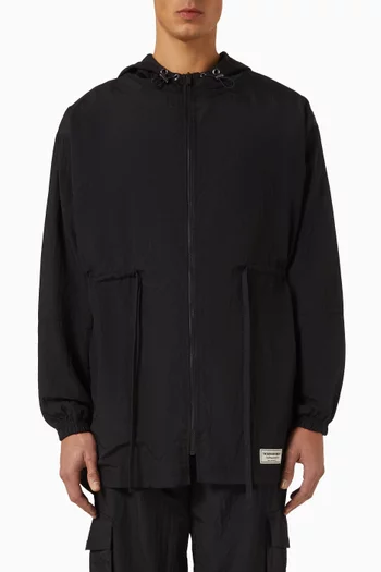 Oversized Zip Hoodie in Recycled Shell