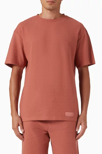 Oversized T-shirt in Seersucker Jersey