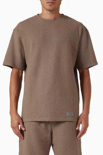 Oversized T-shirt in Seersucker Jersey