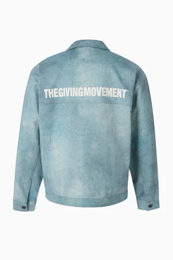 جاكيت بقصة فضفاضة دينم ناعم للجنسين