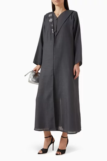 3-piece Abaya Set in Linen