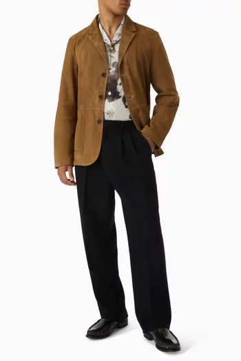 Leo Button-down Jacket in Suede