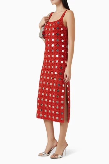 Clementine Mirror Dress in Crochet Knit