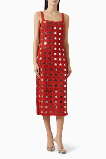 Clementine Mirror Dress in Crochet Knit
