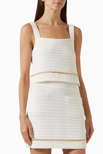 Daisy Crop Tank Top in Cotton