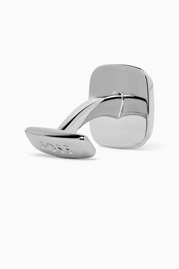 Square Cufflinks in Polished Brass