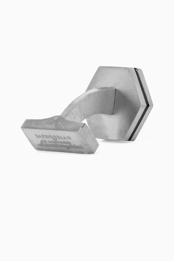 x Lamborghini Hex Cufflinks in Brushed Titanium