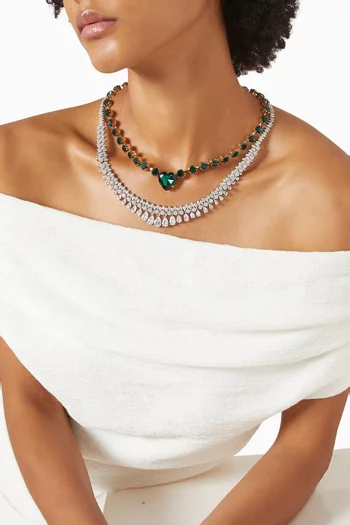 Cupid Layered Necklace in Gold and Silver-plated Brass
