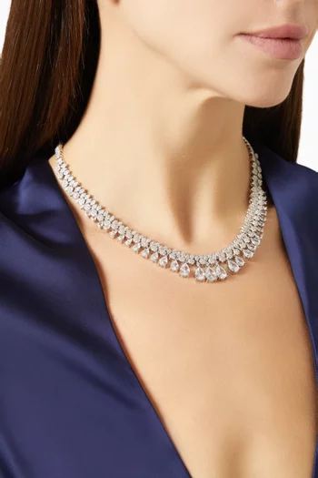 Princess Necklace in Silver-plated Brass