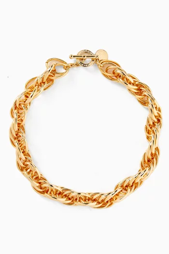 Chunky Short Necklace in Gold-plated Brass