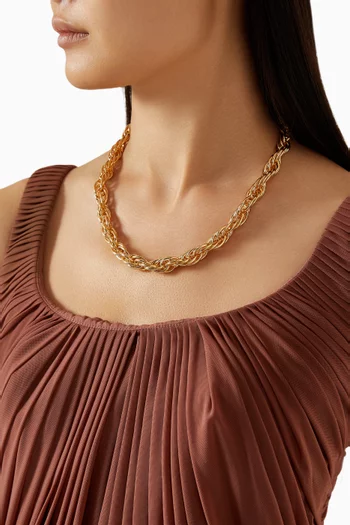 Chunky Necklace in Gold-plated Brass