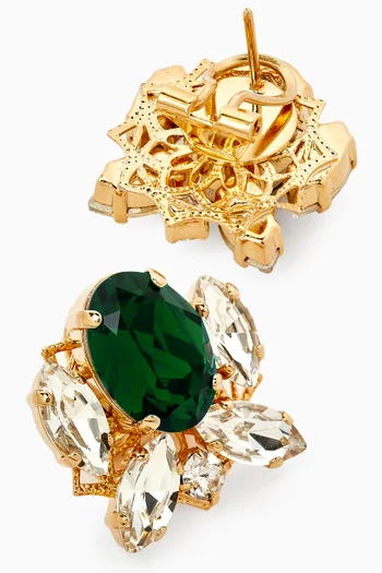 Cluster Stud Earrings in Gold-plated Brass