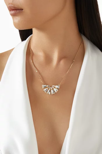 Atenea Fan Necklace in Gold-plated Brass