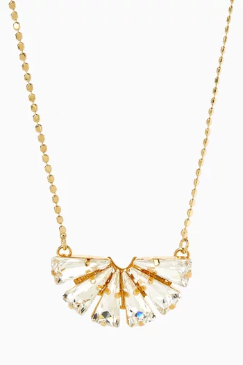 Atenea Fan Necklace in Gold-plated Brass