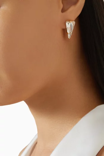 Triangle Stud Earrings in Gold-plated Brass