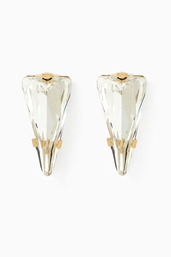 Triangle Stud Earrings in Gold-plated Brass