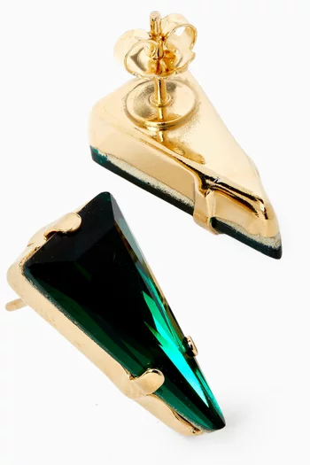 Triangle Stud Earrings in Gold-plated Brass
