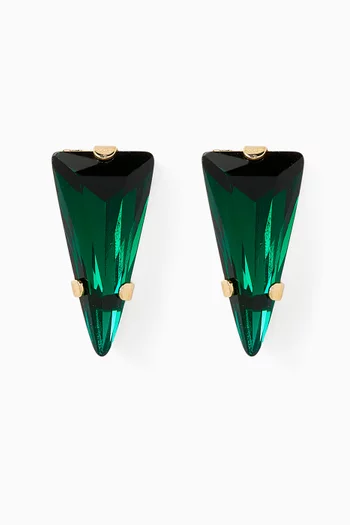 Triangle Stud Earrings in Gold-plated Brass