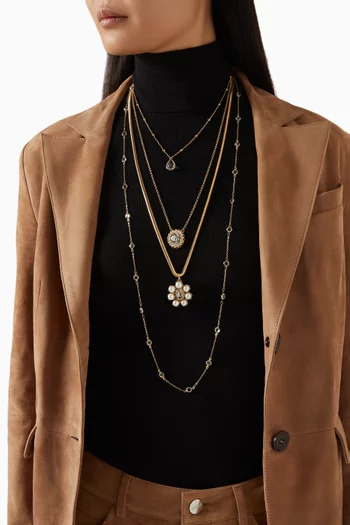 Thalassa Layered Necklace in Gold-plated Brass