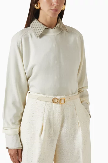 La Ceinture Regalo Thin Belt in Leather