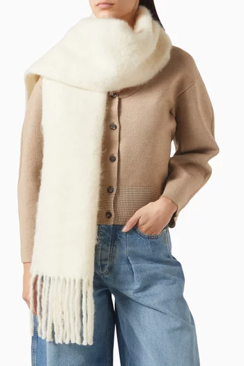 L'écharpe Carro Fringe Scarf in Mohair-alpaca