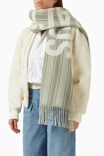 L'écharpe Logo Scarf in Virgin Wool