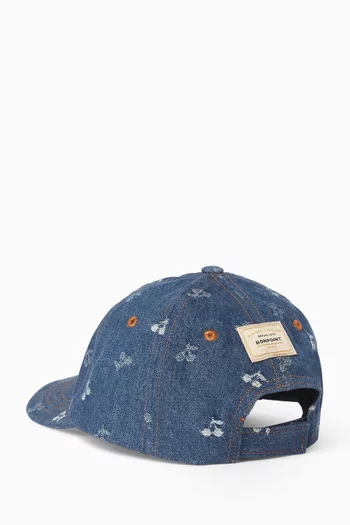 Arnold Cherry Baseball Cap in Denim