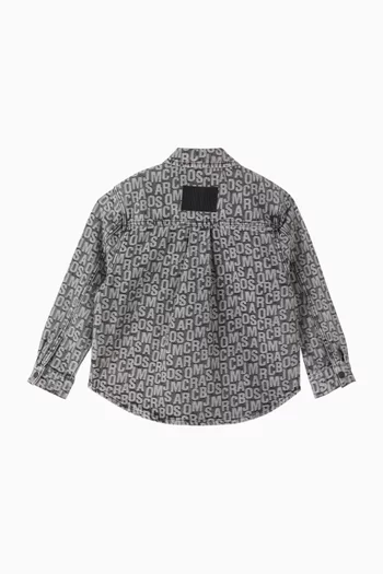 Jumbled Logo Shirt in Cotton