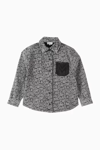 Jumbled Logo Shirt in Cotton
