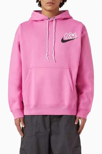 كنزة بغطاء رأس وشعار سولو صوف