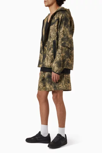 Printed Track Jacket in Woven Tech