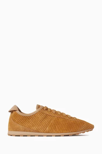 The Tennis Sneakers in Embossed Suede