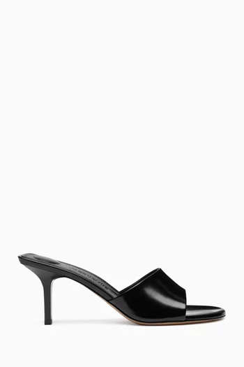 Les Cubisto 70 Mule Sandals in Leather