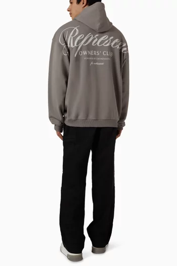 Owners Club Script Hoodie in Cotton