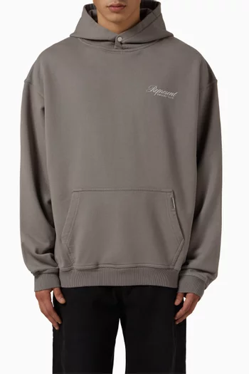 Owners Club Script Hoodie in Cotton