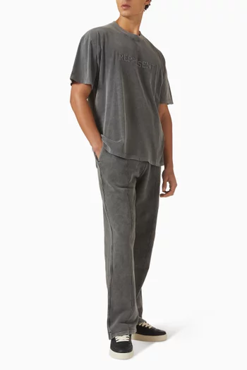Embroidered Serif Logo T-shirt in Cotton