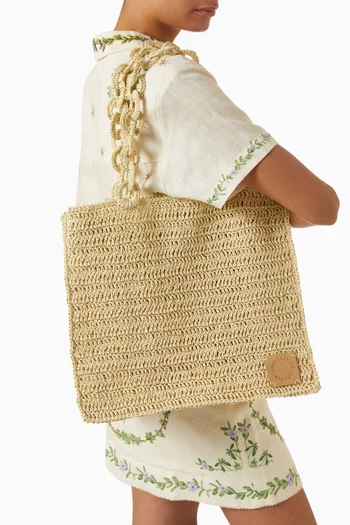 Chain Tote Bag in Paper Yarn