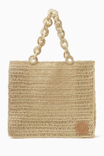 Chain Tote Bag in Paper Yarn