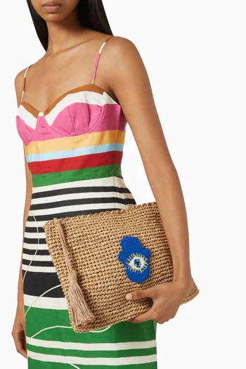 Punch Clutch in Raffia