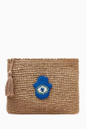 Punch Clutch in Raffia
