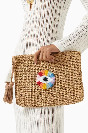 Punch Clutch in Raffia