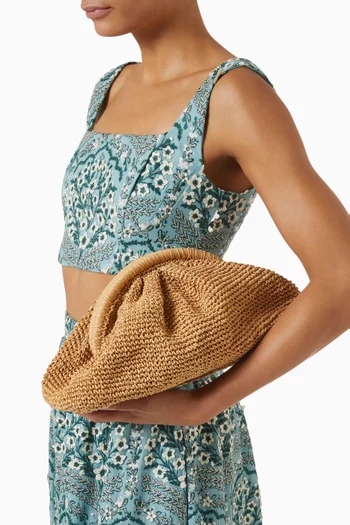 Chunky Clutch in Raffia