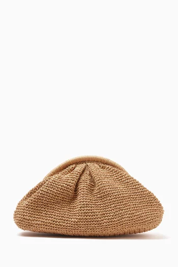 Chunky Clutch in Raffia