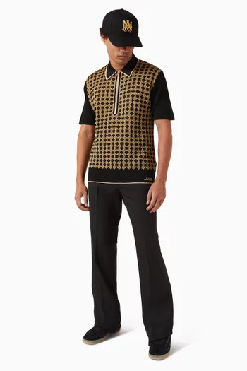 Quad Zip Polo T-shirt in Knit
