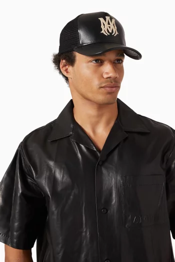 MA Trucker Hat in Leather