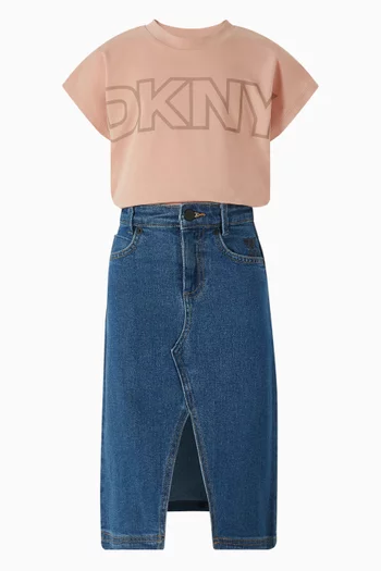 Midi Skirt in Denim