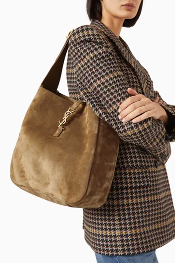 Large Le 5 À 7 Bag in Suede