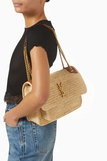 Medium Niki Bag in Raffia